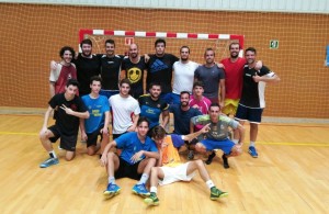 Plantilla del Handbol Santa Eulària de categoría sénior masculino.