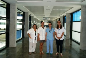 Cuatro de las integrantes de la unidad: Amparo Gimeno, Irene Costa, Elena Bustamante y Silvia Boned, 