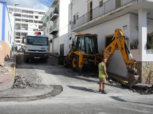 Imagen de los trabajos que se están llevando a cabo en Sant Antoni.