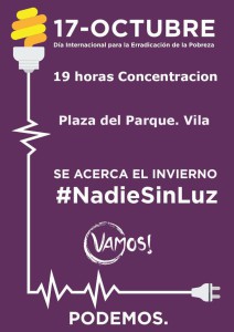 La concentración tendrá lugar el próximo lunes 17 de octubre en la Plaza del Parque de Vila a las 19 horas.