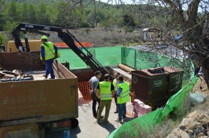 El primer edil de Sant Josep ha visitado hoy las obras de renovación de la red.