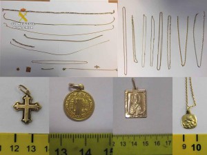 La Guardia Civil ha recuperado hasta 16 cadenas robadas.