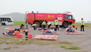 Este simulacro general de accidente aéreo se ha desarrollado sin causar ninguna afección a la operativa normal del aeropuerto.