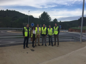 La recepción de la obra de la carretera de Sant Joan con la consellera de Movilidad, Pepa Marí. 