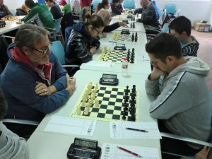 Juan Bordes, durante un de las partidas del campeonato insular