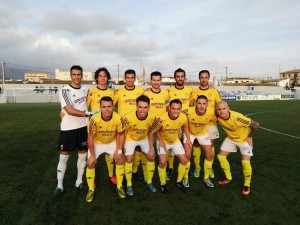 Once inicial del San Rafael en el campo del Binissalem