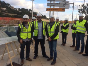 Vicenç Vidal visitó ayer las obras del emisario de Talamanca.