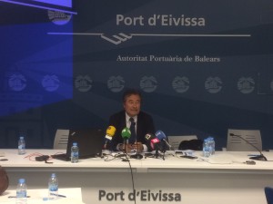 El presidente de Autoritat Portuària, Joan Gual de Torrella, ayer en Eivissa.