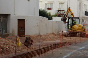 Imatge de les obres que s'estan portant a terme a Santa Eulària.