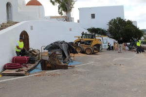 Obres a la zona d'es Puig de Missa.