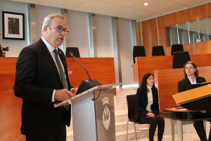 Vicent Torres, presidente del Consell d'Eivissa, durante su discurso.