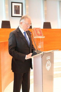 Roger Sales, en su discurso el Día de Constitución.