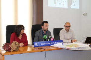 Mariví Mengual, Rafa Ruiz e Iván Castro, en rueda de prensa.