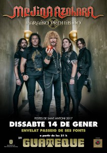 Cartel promocional del concierto de Medina Azahara.