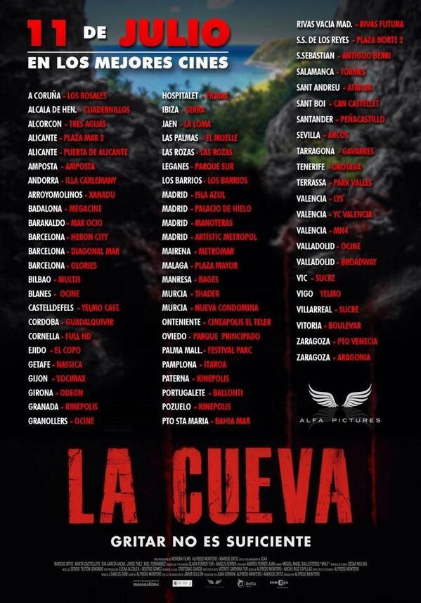 Setenta cines acogen el estreno nacional de 'La cueva', del formenterense  Alfredo Montero 
